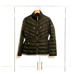 Green Michael Kors Puffer Jacket